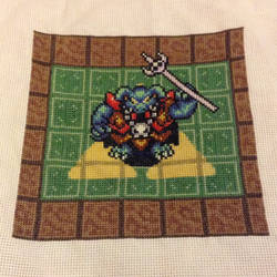 Ganon LoZ:ALTTP charity square by Awenmir