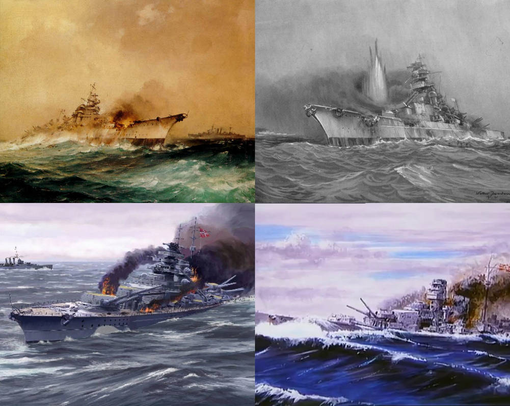 Sinking Of Bismarck By Antonioalexishuerta On Deviantart