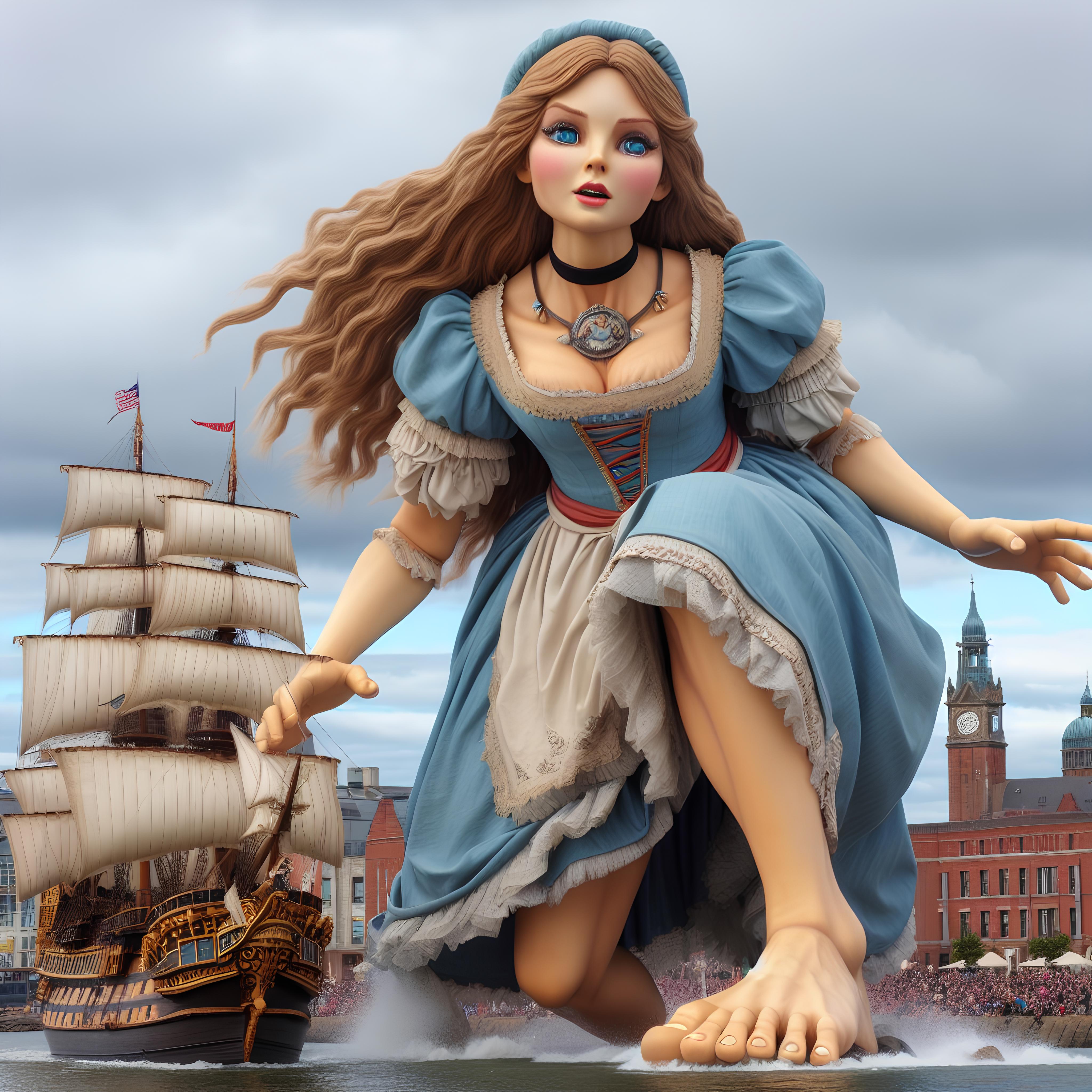 Attack of Giantess Alice on Portsmouth by JamesZorranFan789 on DeviantArt