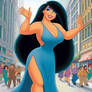 Giantess Betty Rubble in Broadway