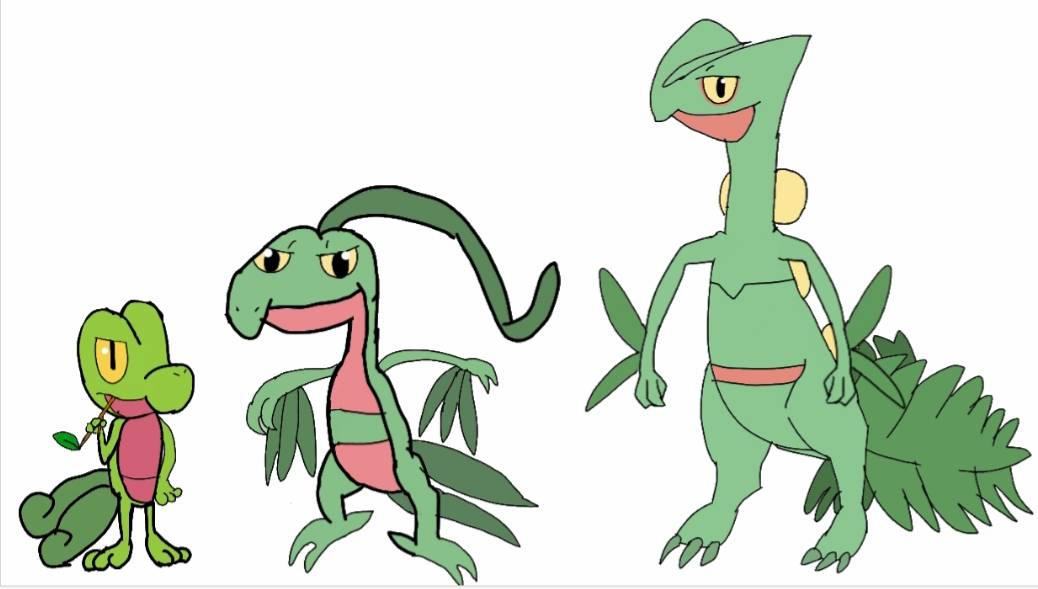 treecko evolutions art by ivant07 on DeviantArt