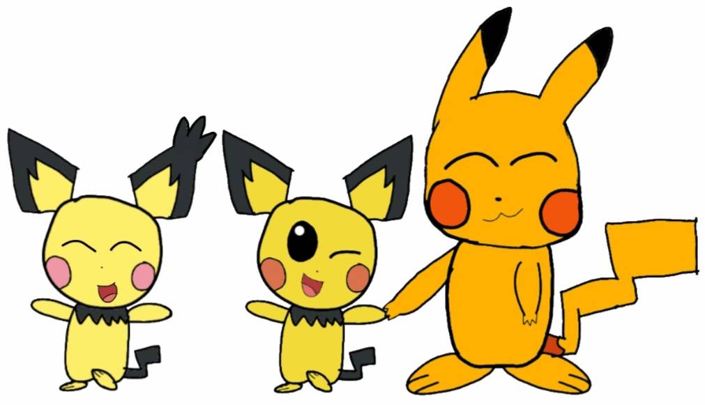 My version of Shiny Pichu and Shiny Pikachu by ericgl1996 on