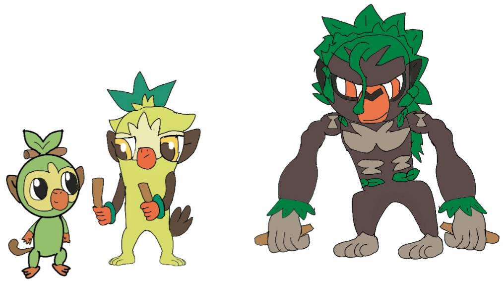 grookey evolutions art by ivant07 on DeviantArt