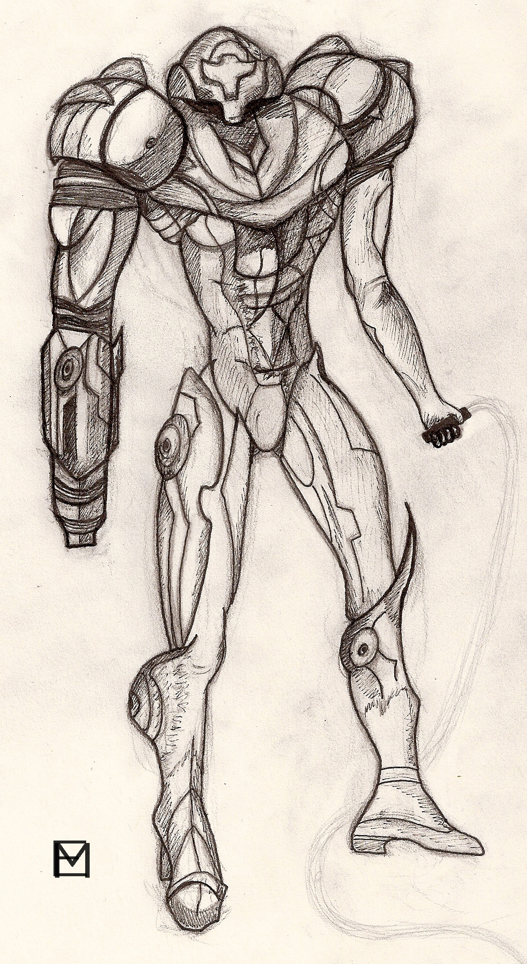 Samus Aran Mixed Suit drawing