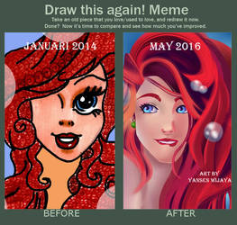 draw this again meme : ariel