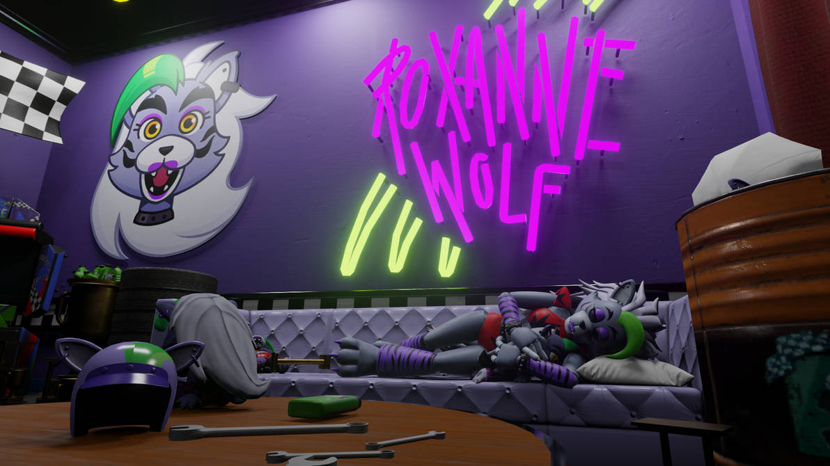 Sleeping Roxanne Wolf by Adrian74HTTYD on DeviantArt