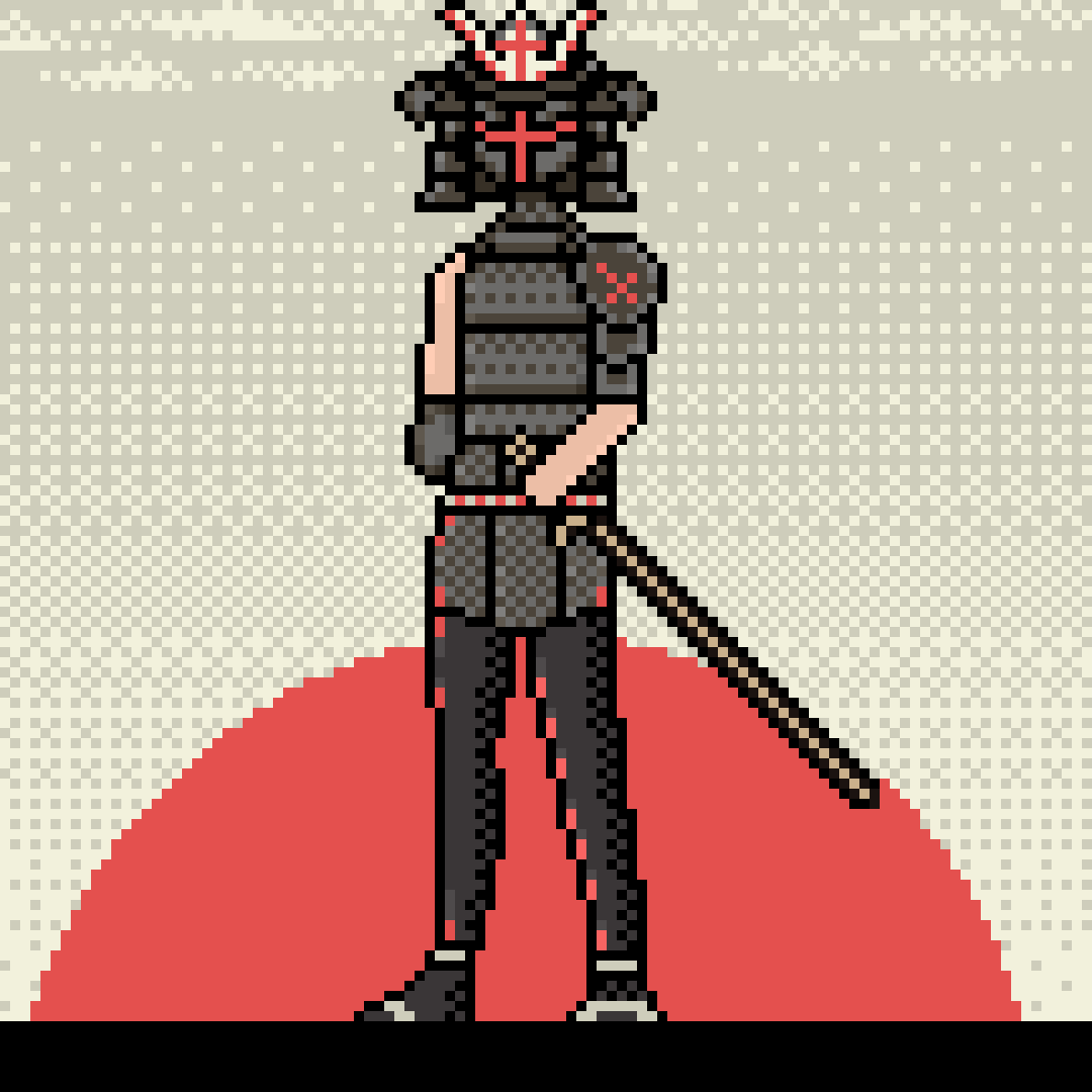 Samurai Mask Pixel Samurai Pixel Art by Cuincunx on DeviantArt