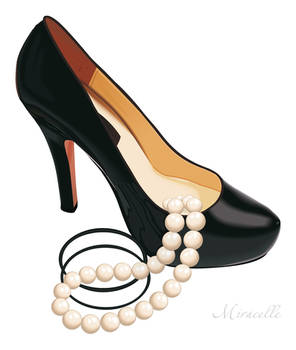 Shoe and pearls