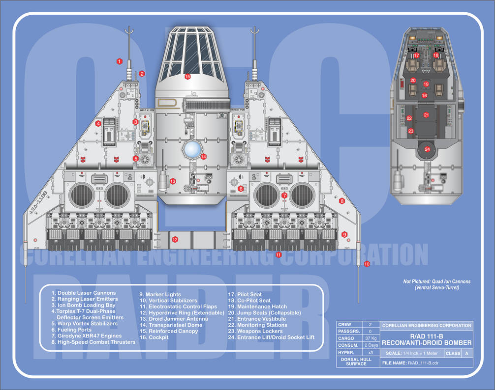 CEC R/AD 111-B 'Raider' Recon/Anti-Droid Bomber by twowolves80 on ...