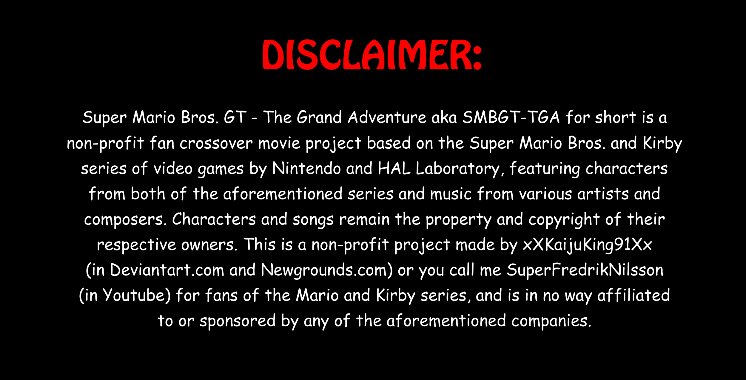 DISCLAIMER in SMBGT