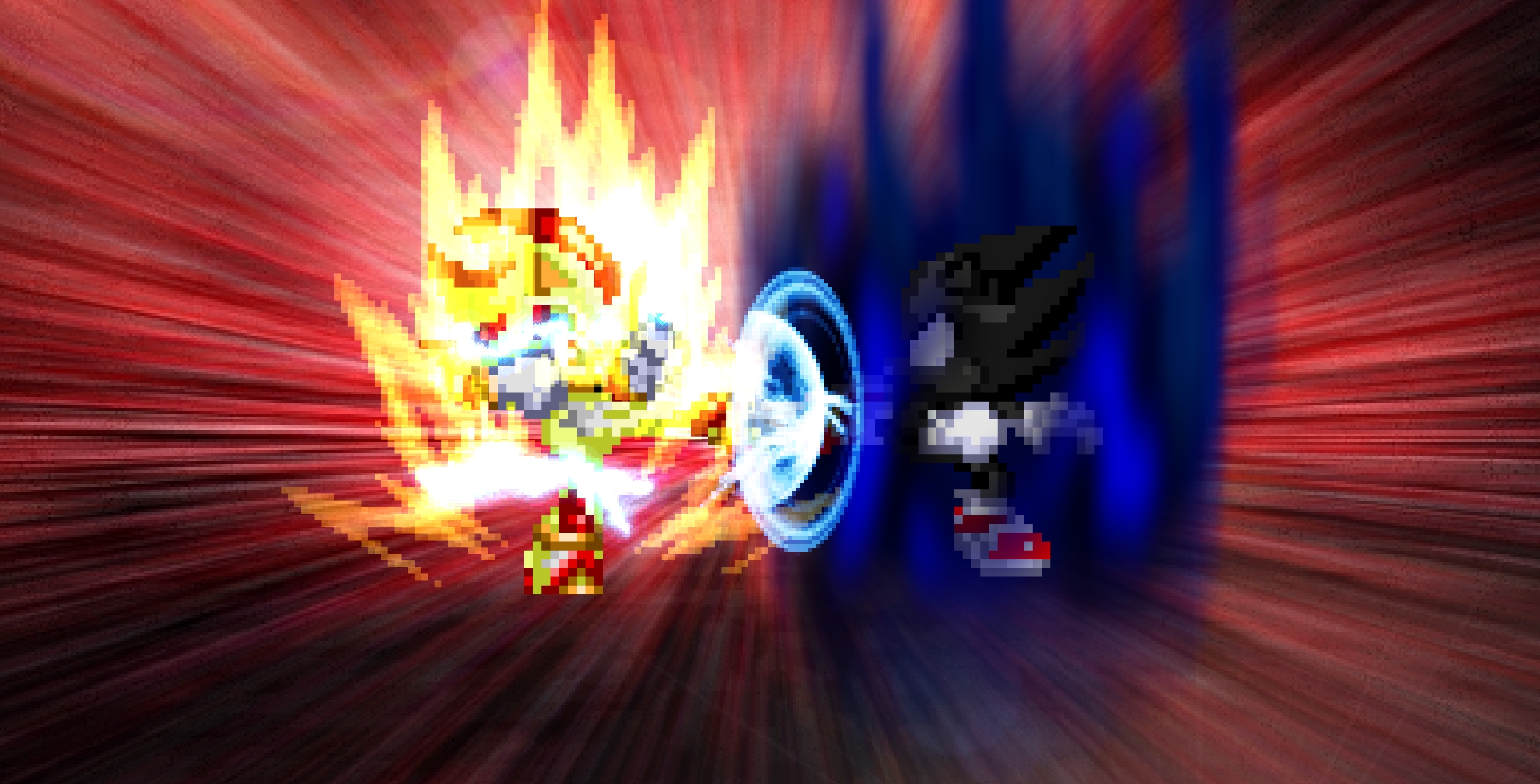 REQUEST - Super Shadow vs. Dark Sonic