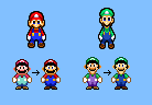 New 16-Bit SMW Mario and Luigi sprites