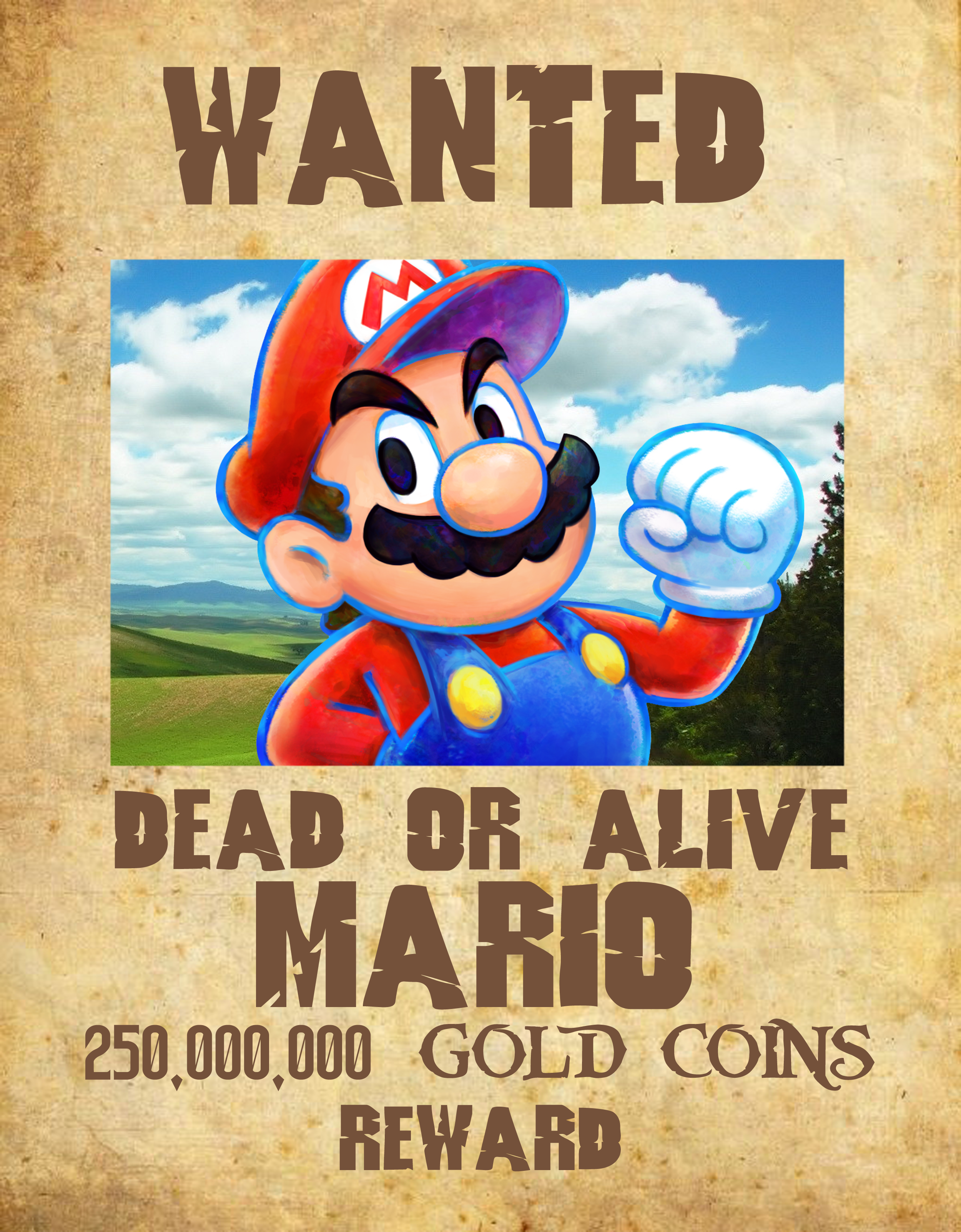 Wanted Poster 01 - Mario