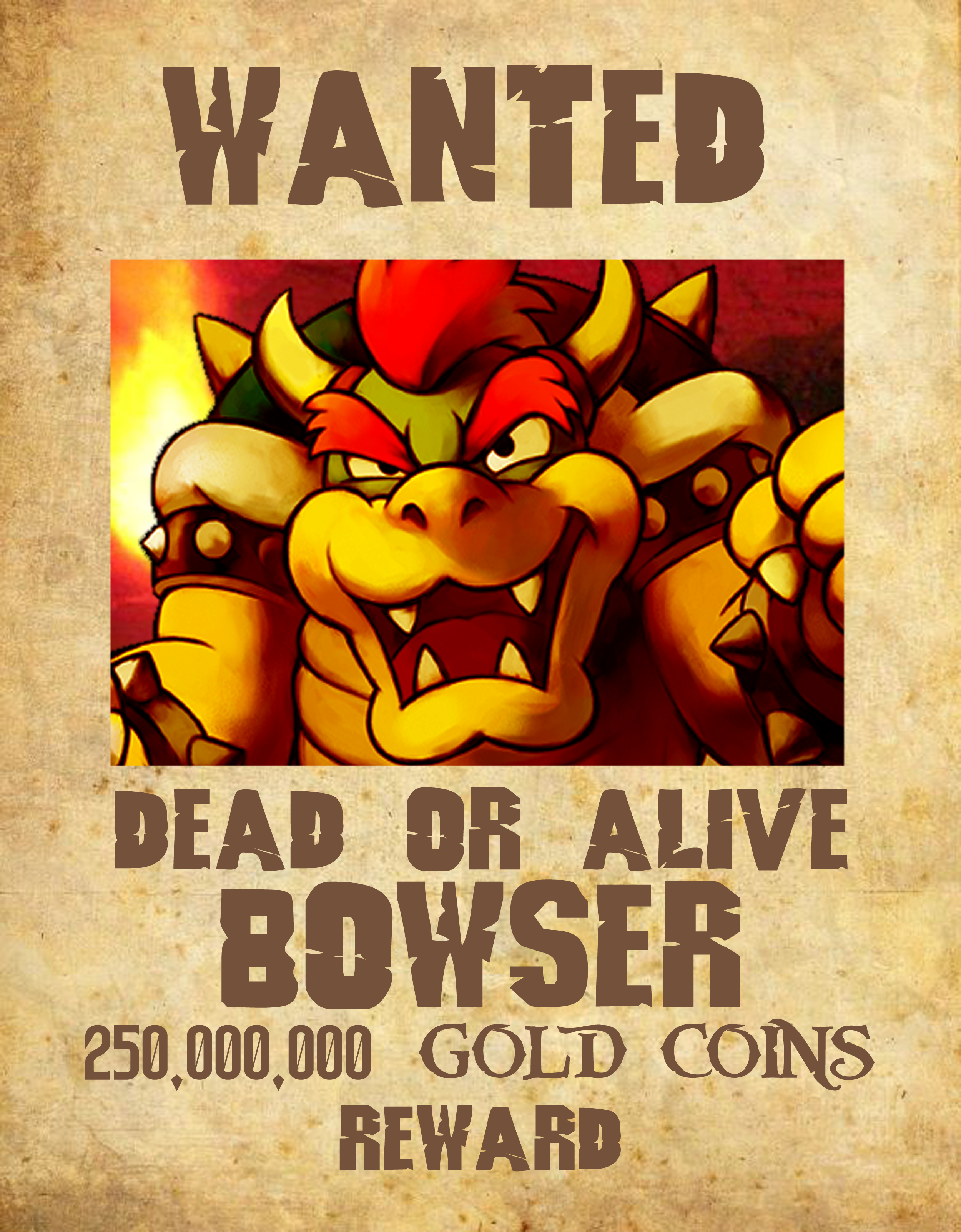 Wanted Poster 04 - Bowser