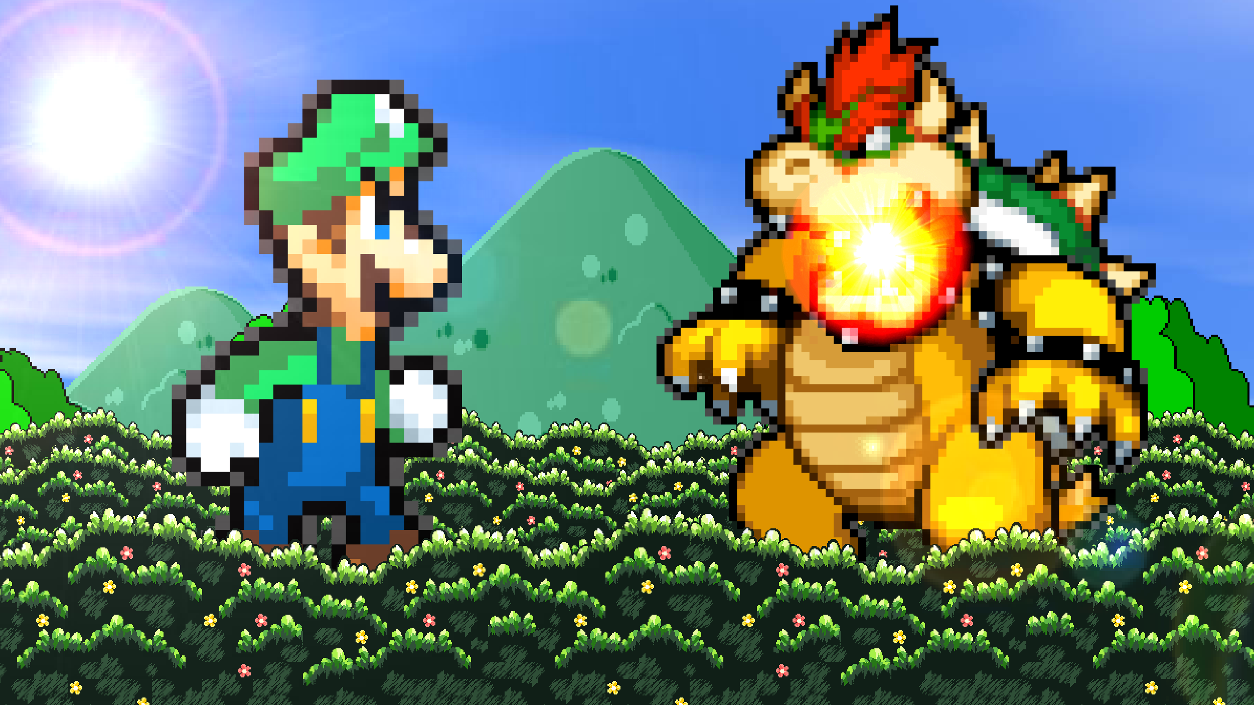 Giant Luigi vs. Giant Bowser