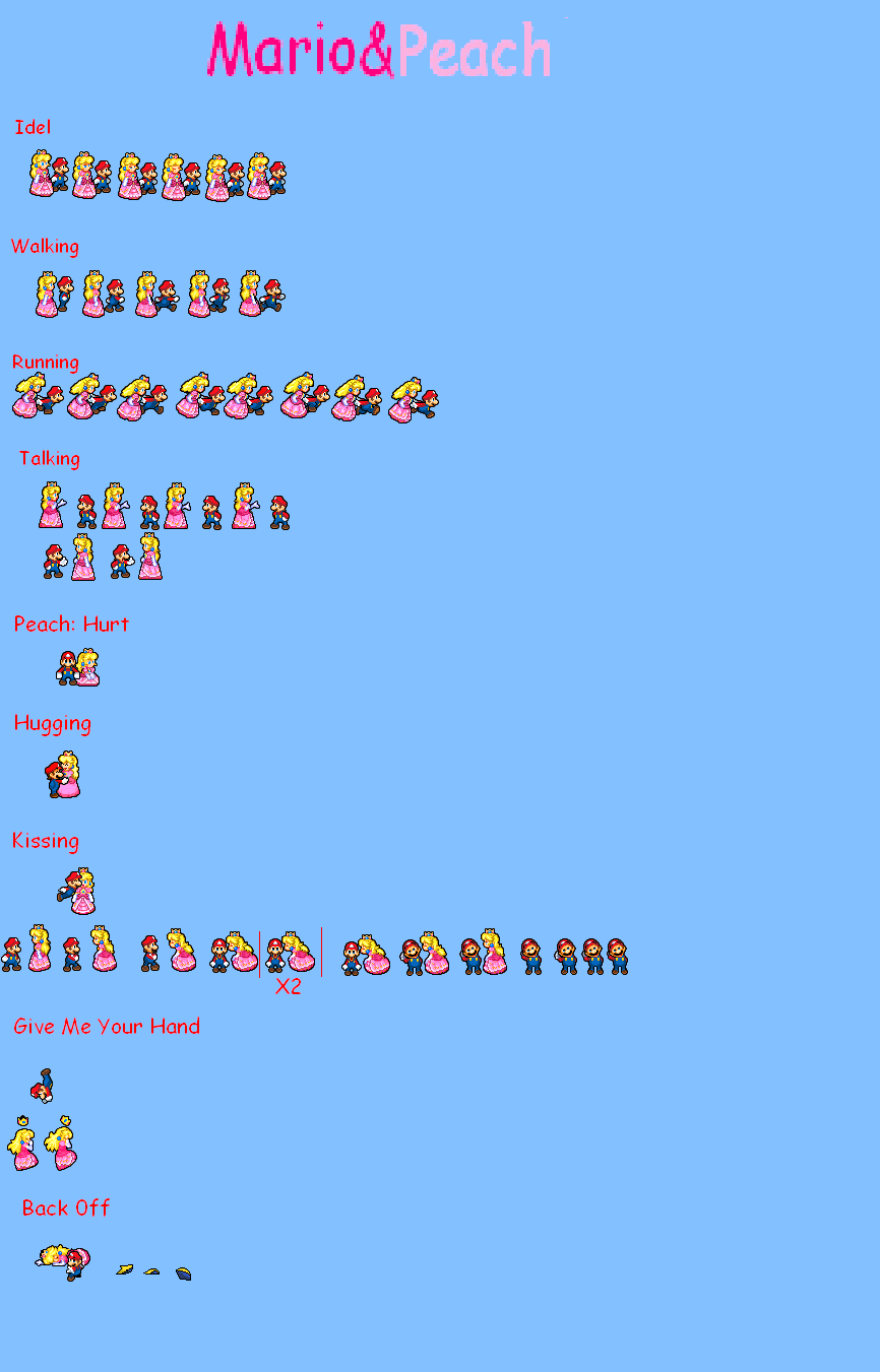 MarioXPeach Sprite Sheet