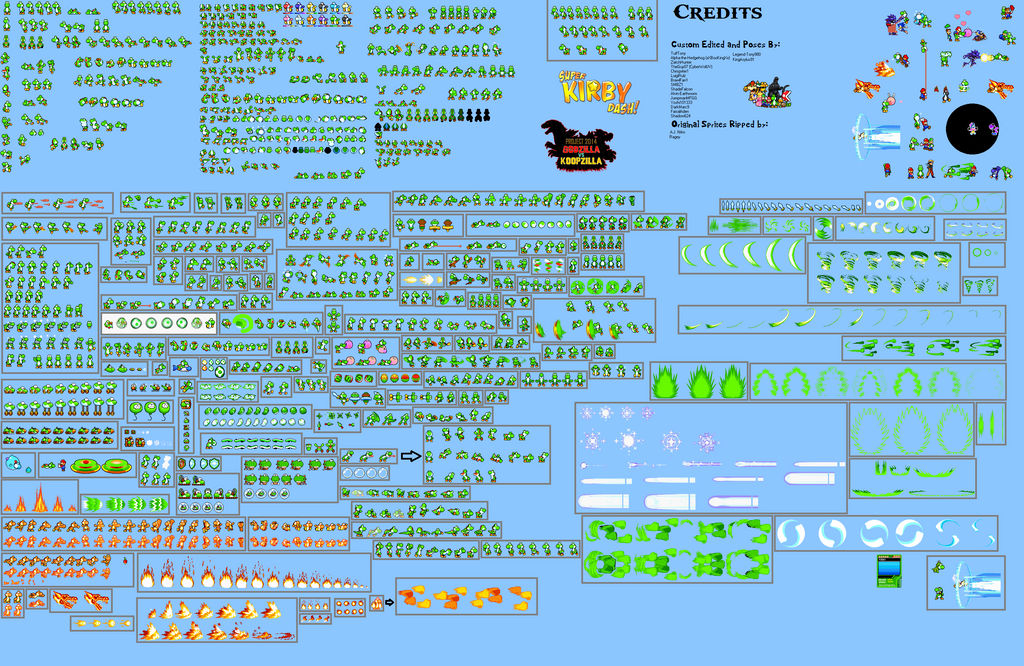 Yoshi Sprite Sheet (Super Kirby Dash!) by AsylusGoji91 on DeviantArt