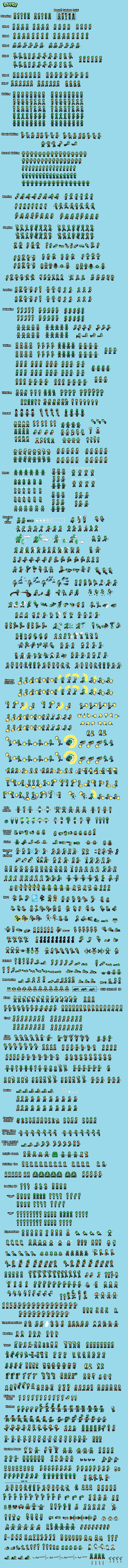 SMBHotS Luigi Sprite Sheet 2015 - V2