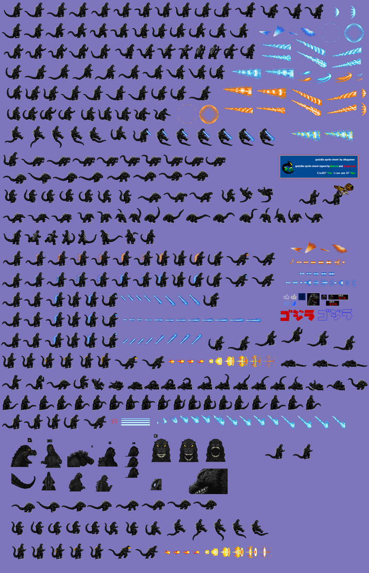 New Godzilla Sprite Sheet (Super Godzilla) by AsylusGoji91 on DeviantArt