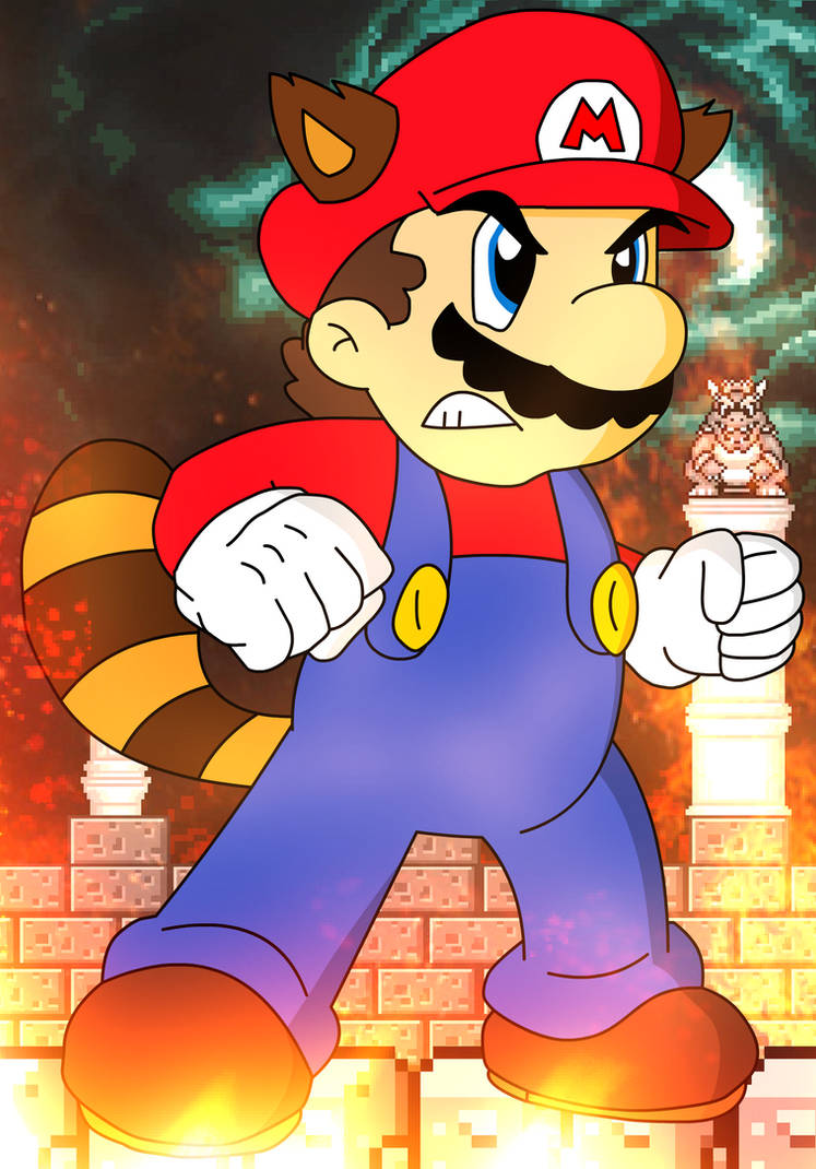 Mario Raxon Determined Raccoon Mario - Colored by KratosGoji91 on DeviantArt