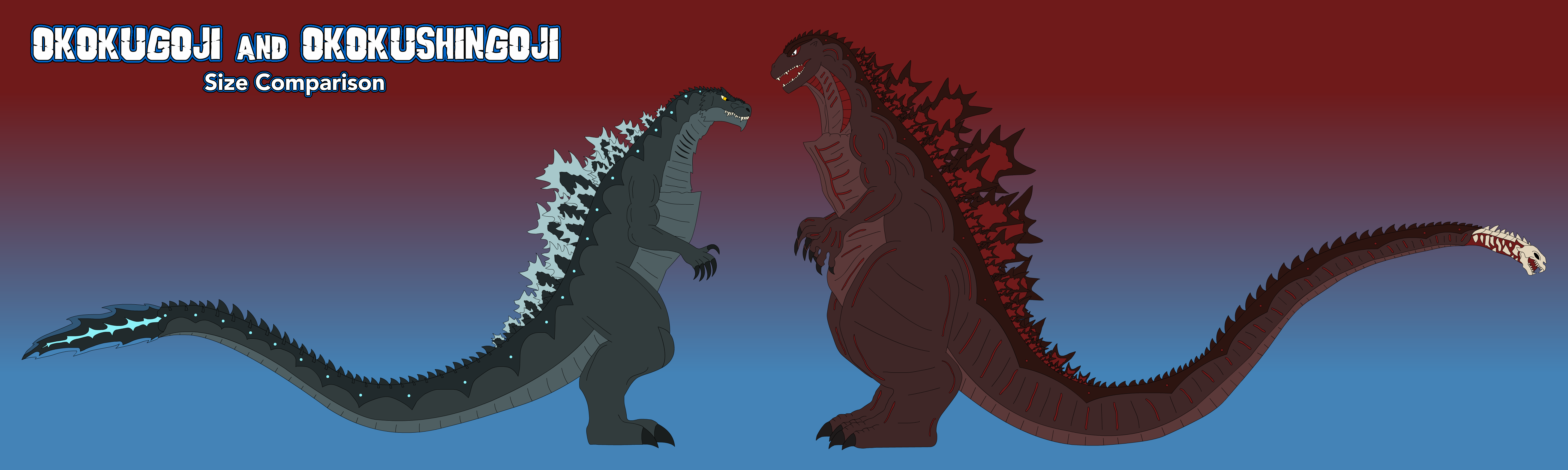 OkokuGoji and OkokuShinGoji Size Comparison by KratosGoji91 OkokuGoji and OkokuShinGoji Size Comparison by KratosGoji91