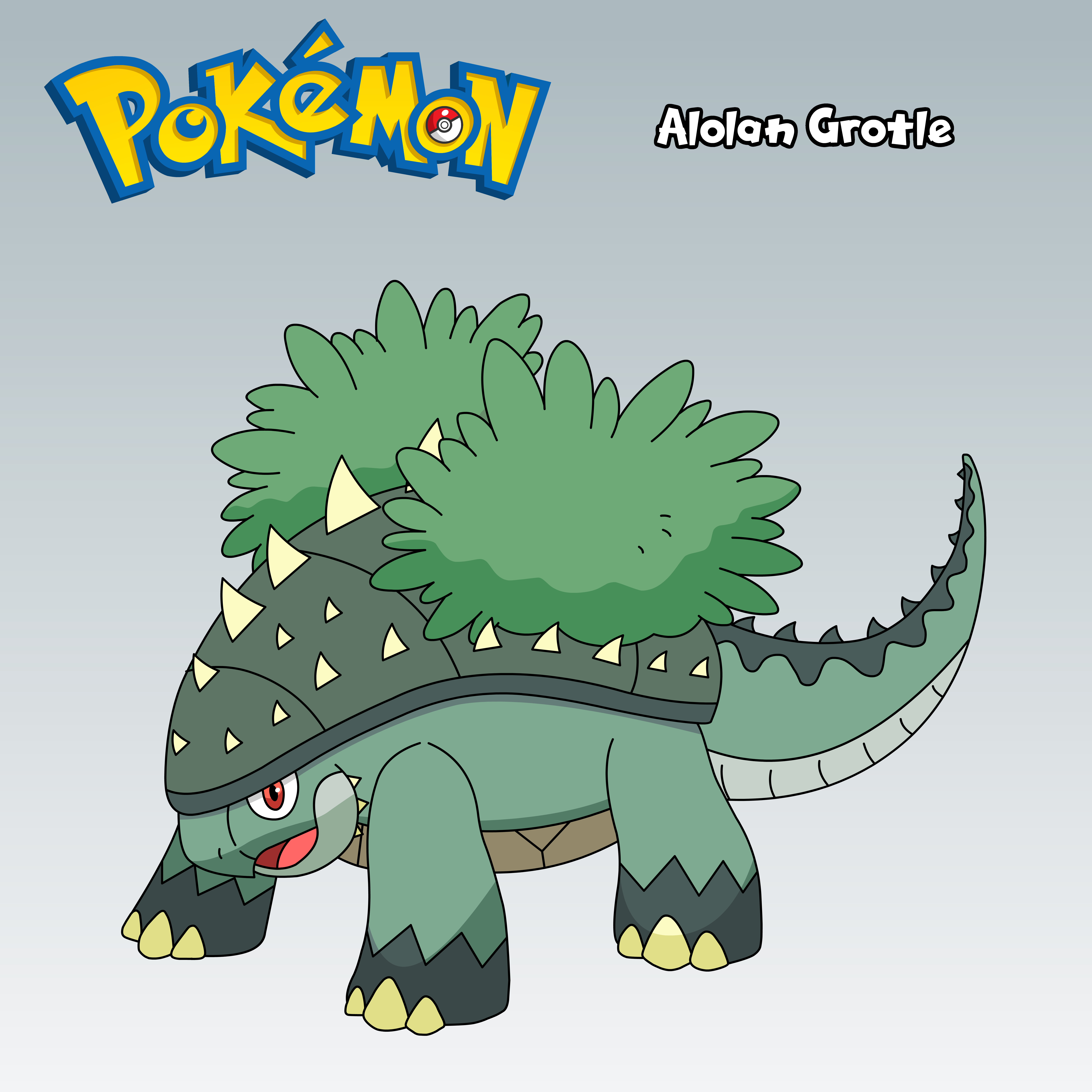 Grotle Deviantart Alolan Grotle Concept Art by KratosGoji91 on DeviantArt