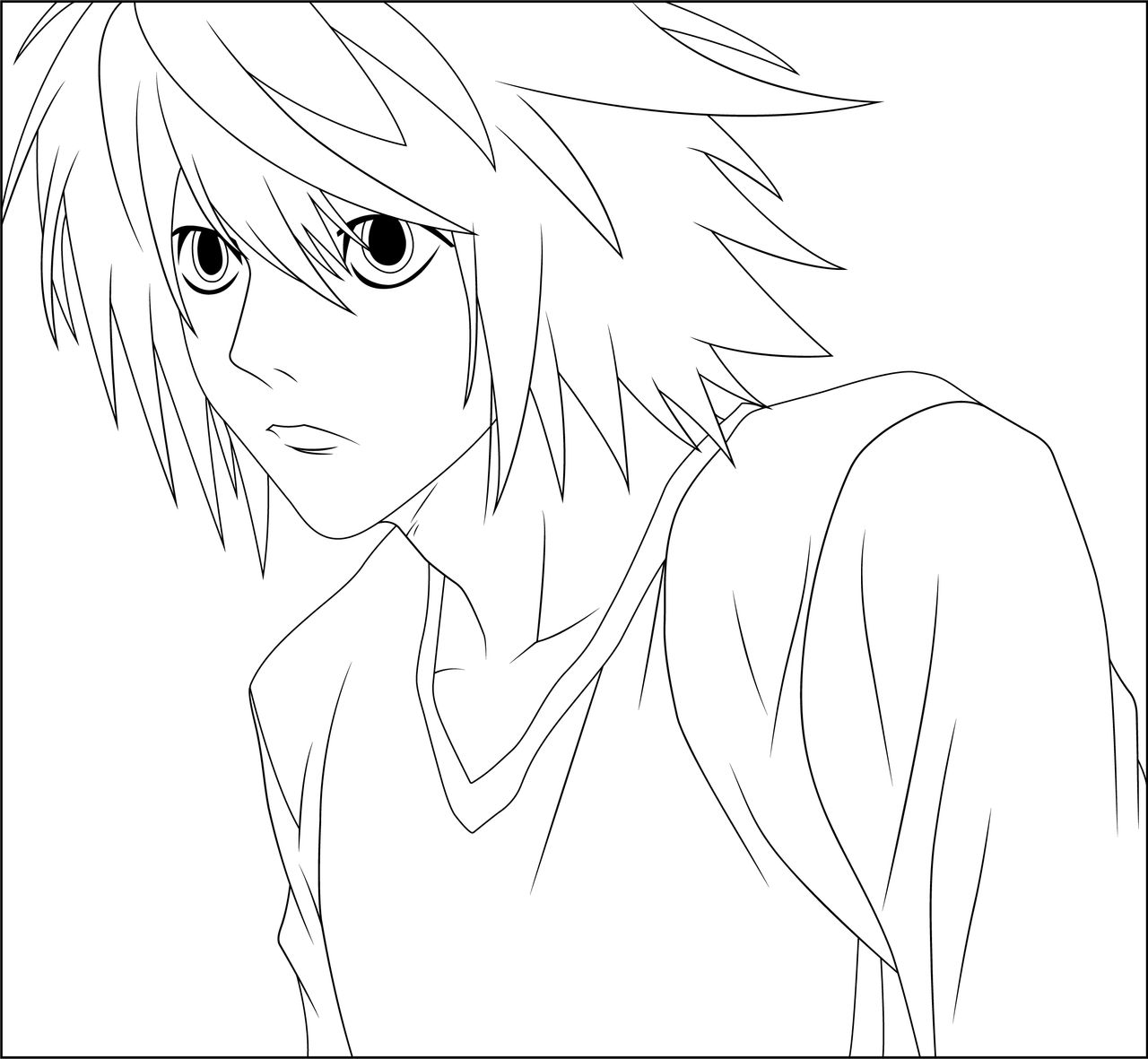 L from Death Note (Line) by hEKZplicit on DeviantArt