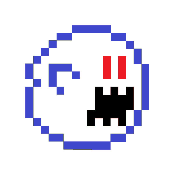 8 Bit Boo (Recolour) by 16Bytes on DeviantArt