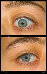 green eye - blue eye