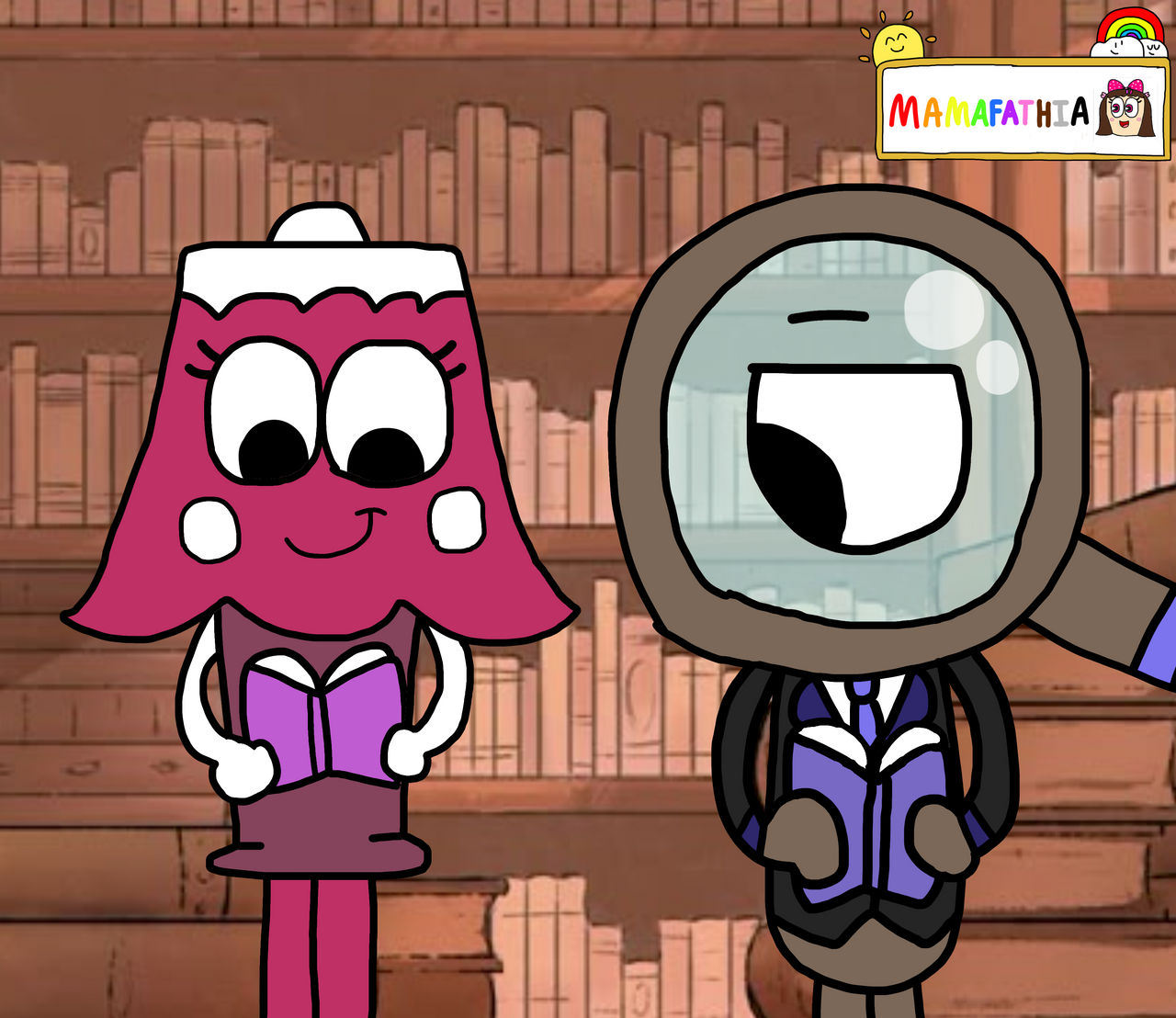 Rodger Brightly Brightney and Rodger Reading Cases Together by mamafathia on DeviantArt