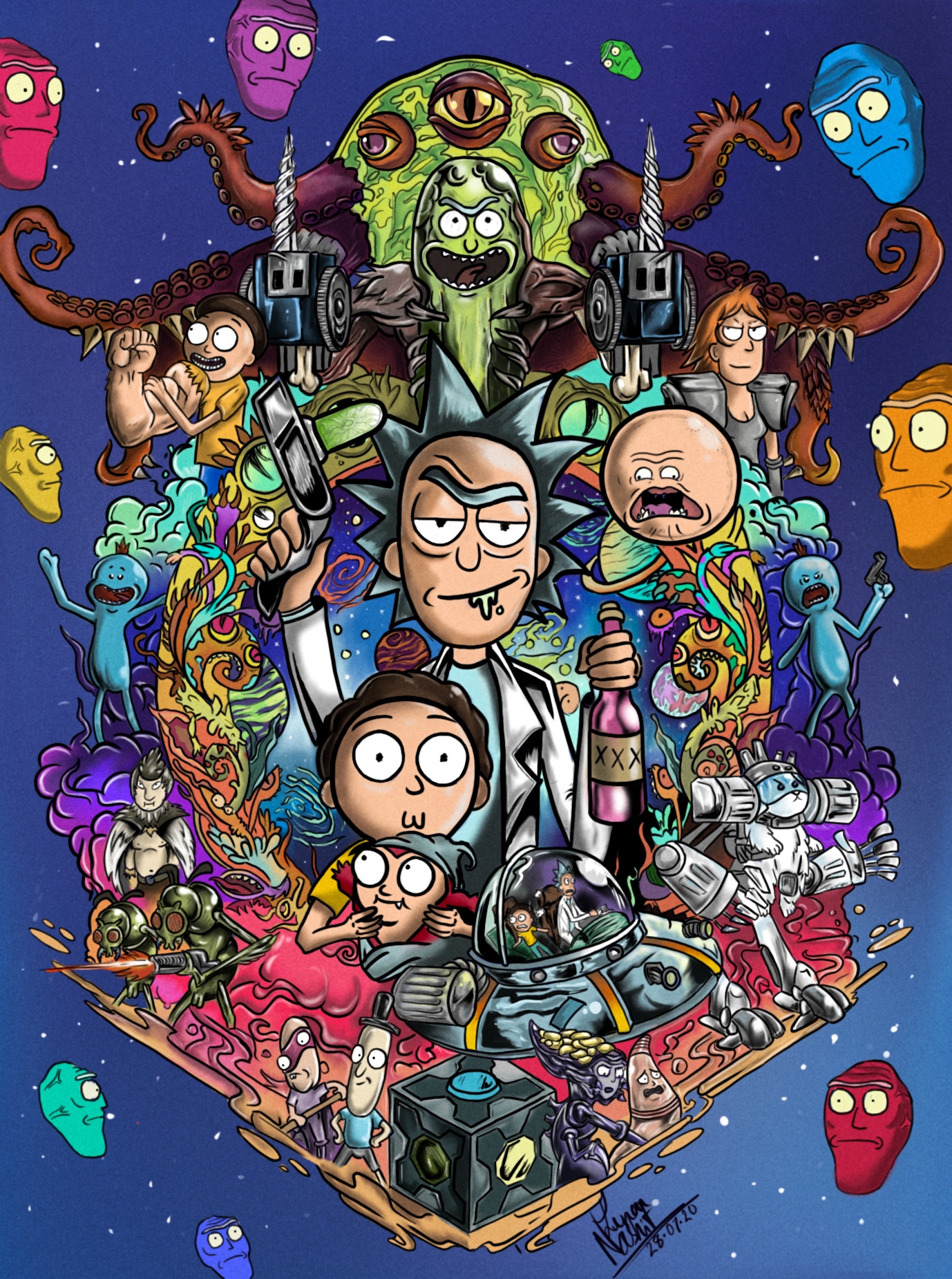 Rick and Morty Desktop Background by Toshpokerface on DeviantArt