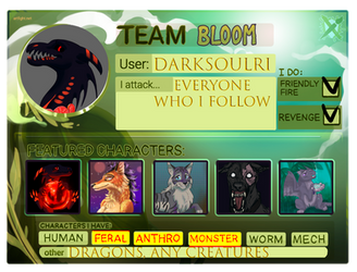 Art Fight 2022: my team is Bloom!