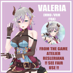 Valeria MMD/VRM model from Atelier Resleriana