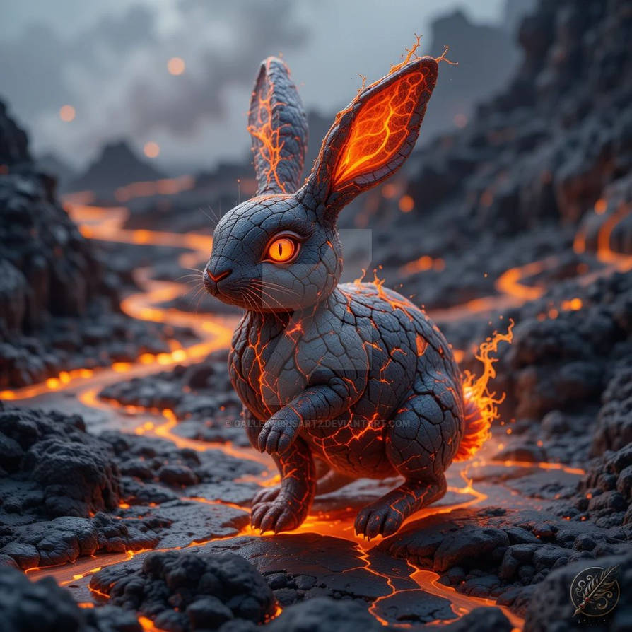 Lava Rabbit by GalleryBrisArt2 on DeviantArt
