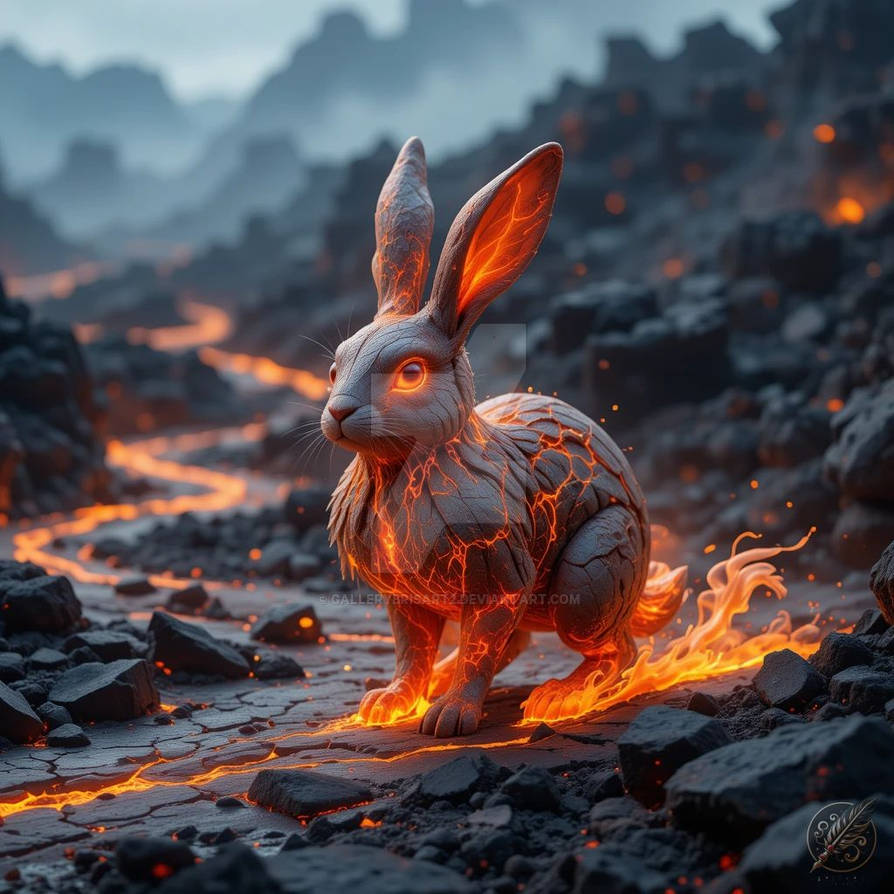 Lava Rabbit by GalleryBrisArt2 on DeviantArt