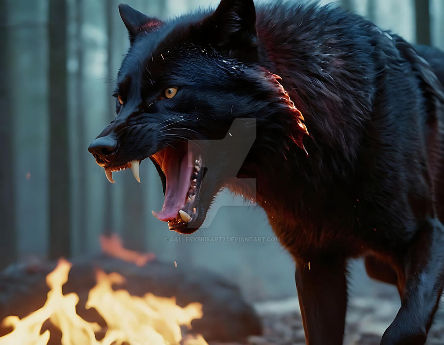 Ferocious Wolf by GalleryBrisArt2 on DeviantArt