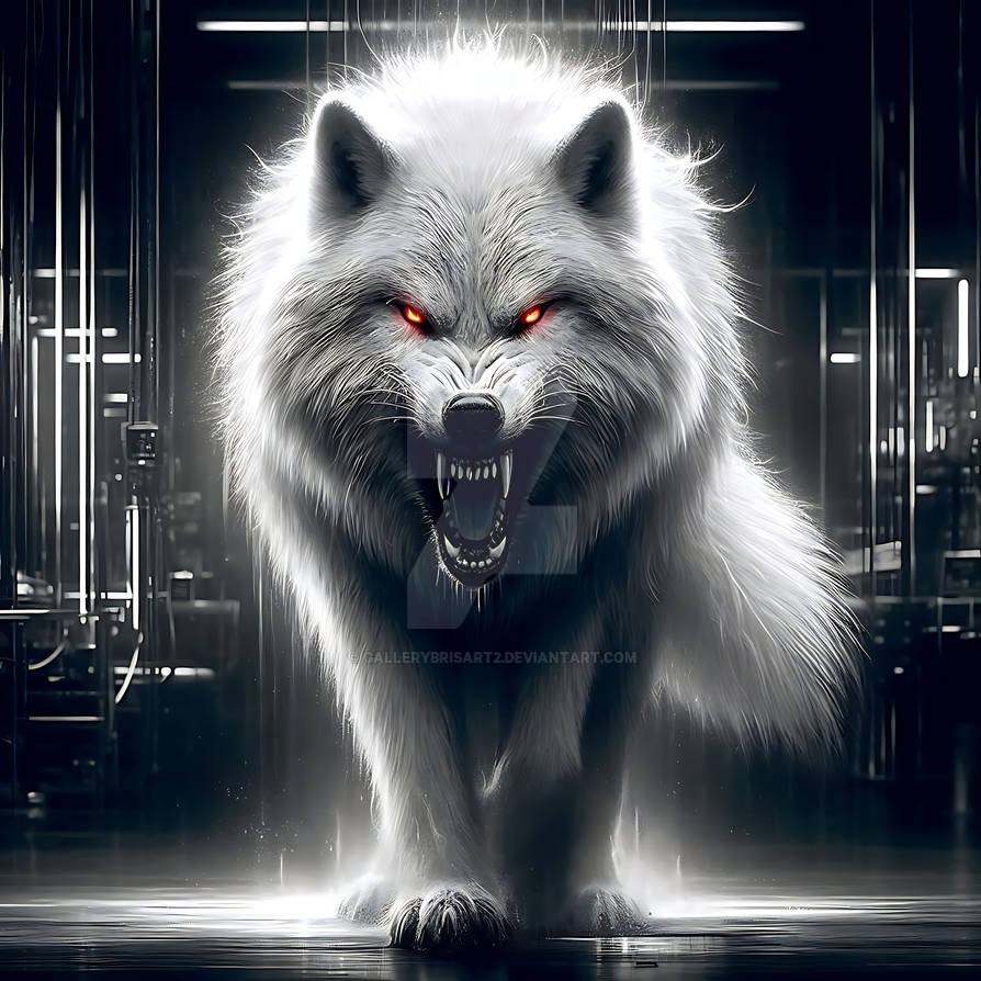 Ferocious White Wolf by GalleryBrisArt2 on DeviantArt