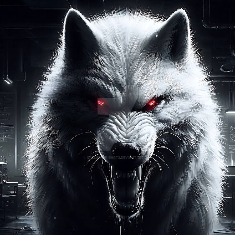 Ferocious White Wolf by GalleryBrisArt2 on DeviantArt