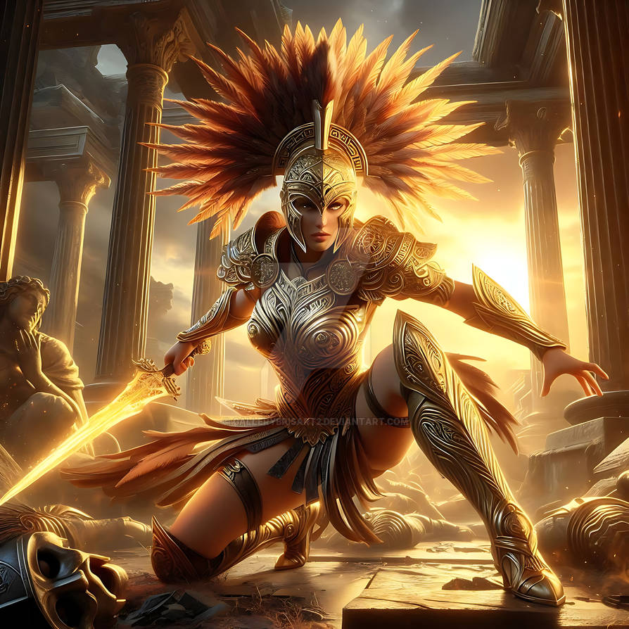 Deviantart Amazon Swords Golden Warrior Amazon by GalleryBrisArt2 on DeviantArt