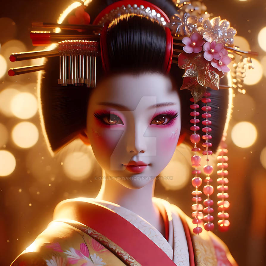 Geisha Coin Geisha of the Golden Temple by GalleryBrisArt2 on DeviantArt