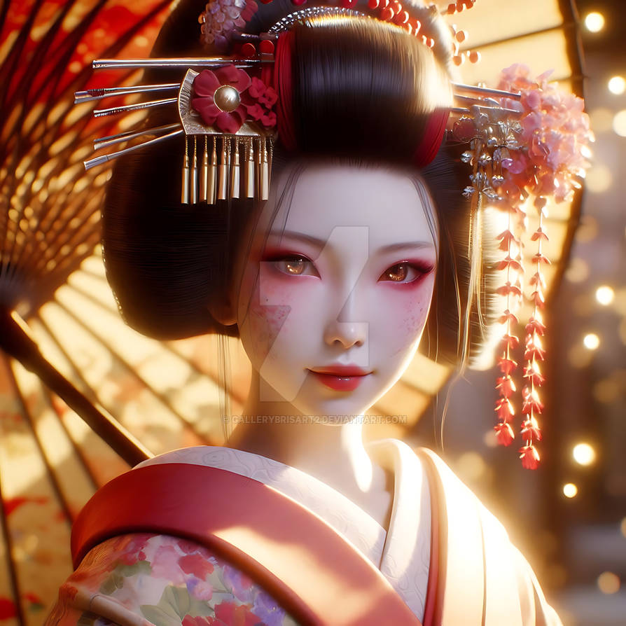Multistar Geisha Geisha of the Golden Temple by GalleryBrisArt2 on DeviantArt