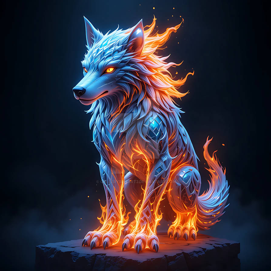 Fire Magic Wolf Fire Wolf by GalleryBrisArt2 on DeviantArt
