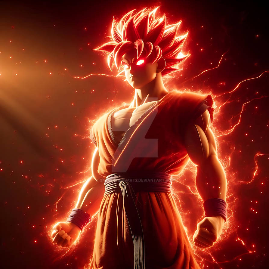 Red Robe Goku Dragonball - Goku Red God by GalleryBrisArt2 on DeviantArt