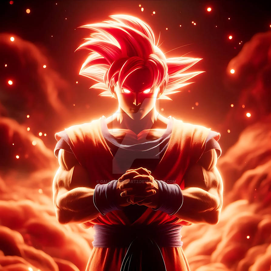 Red Robe Goku Dragonball - Goku Red God by GalleryBrisArt2 on DeviantArt