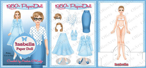 1950s Fashion Paper Doll Style 6