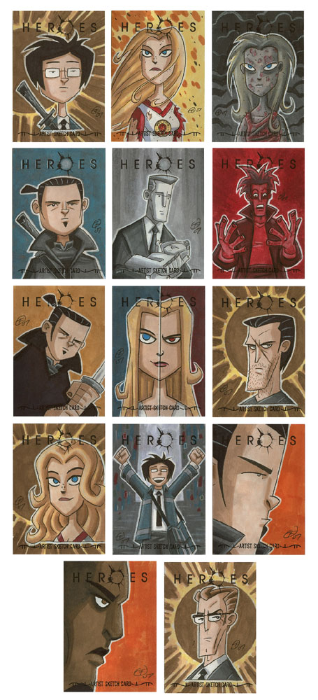 Heroes Sketch Cards 1