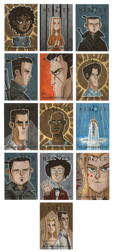 Heroes Sketch Cards 4