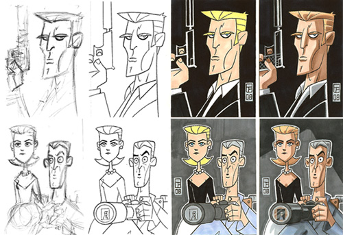 Sketch Card Steps 1