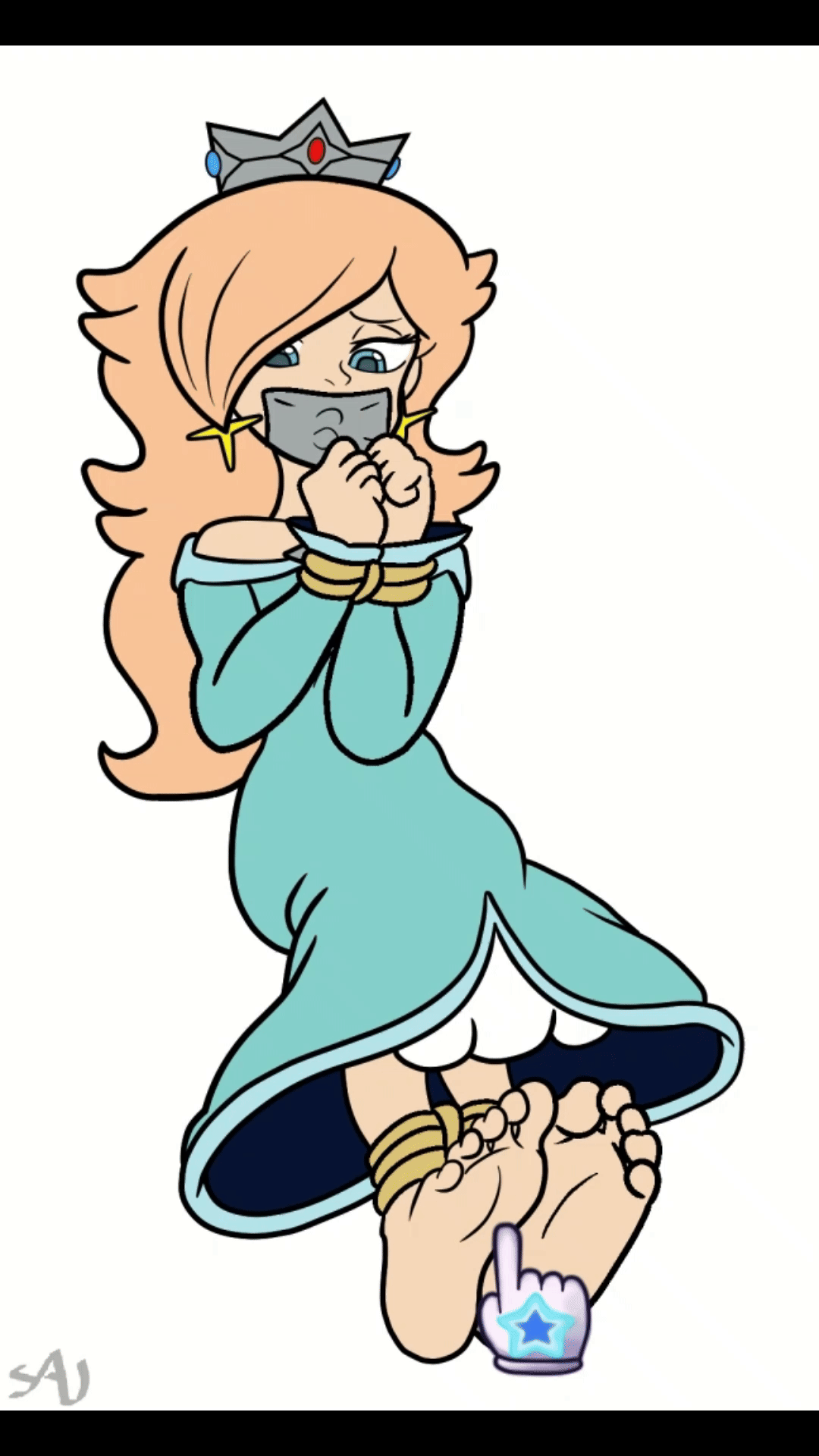 Bound 'n' Barefoot Rosalina (GIF)