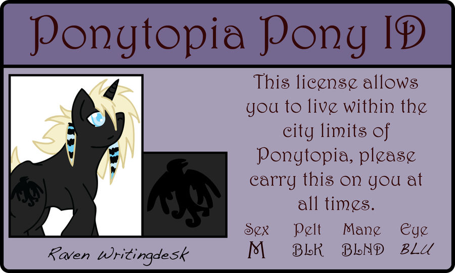 Ponytopia - Raven Writingdesk